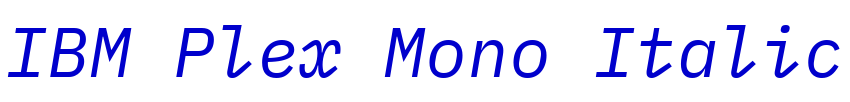 IBM Plex Mono Italic fuente